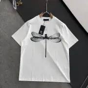 Alexander McQueen T-shirts dragonfly Black/White #A46882