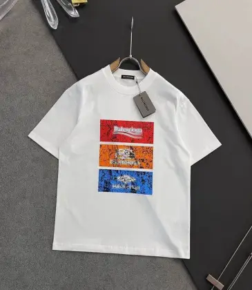 Balenciaga T-shirts for Men Color printing Black/White #A46908