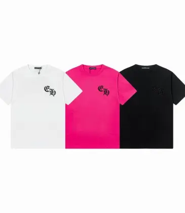Chrome Hearts T-shirt for MEN  Black/White/Red #A46962