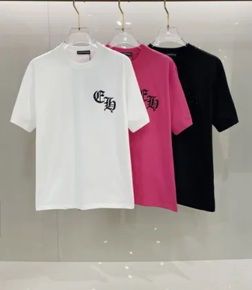 Chrome Hearts T-shirt for MEN Crew Neck  printing Black/White/Red #A46417