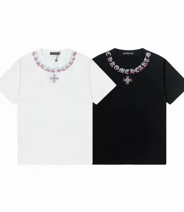 Chrome Hearts T-shirt for MEN cross Black/White #A46970