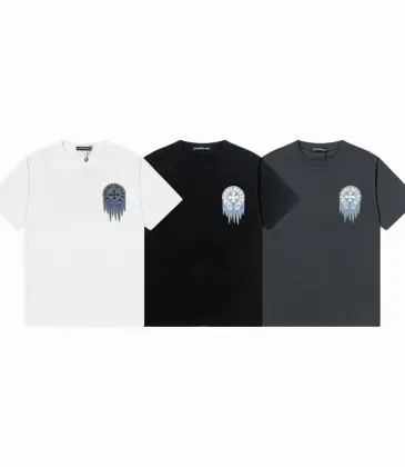 Chrome Hearts T-shirt for MEN cross Black/White/Grey  #A46965