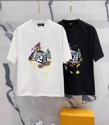 Fendi T-shirts for men Black/White #A47146