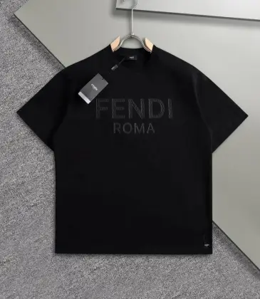 Fendi T-shirts for men ROMA Black/White #A47127