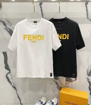 Fendi T-shirts for men ROMA Black/White #A47138