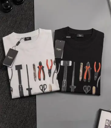 Fendi T-shirts for men Tool Printing Black/White #A47125