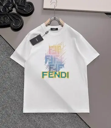 Fendi T-shirts for men color logo Black/White #A47107