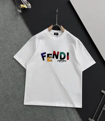 Fendi T-shirts for men color logo Black/White #A47108