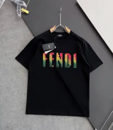 Fendi T-shirts for men color logo black #A47109