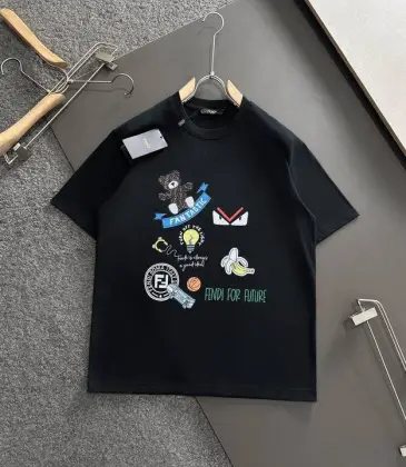 Fendi T-shirts for men fantastic Black/White #A47115