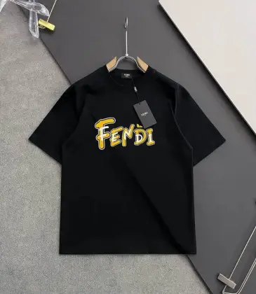 Fendi T-shirts for men yellow logo #A47113