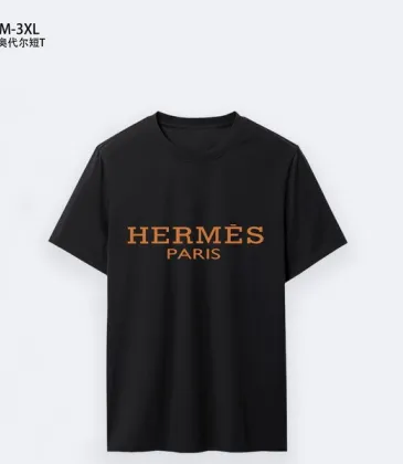 HERMES T-shirts for HERMES Polo Shirts Black/White/Blue #A47184