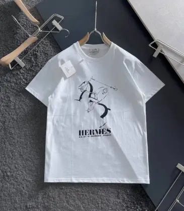 HERMES T-shirts for HERMES Polo Shirts horse Black/White #A47180