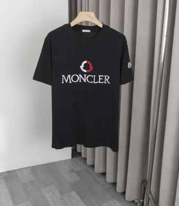 Moncler T-shirts for men  Big Logo Cotton Black/White #A48649