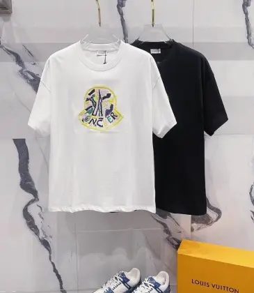 Moncler T-shirts for men Black/White #A47270