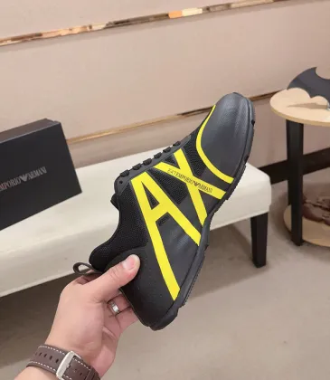 Good Quality Black/Yellow Armani Designer Sneakers #A48660
