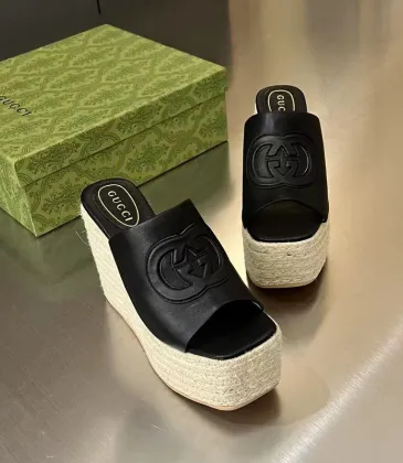 Gucci Shoes for Women wedge sandal with Horsebit Black #A48891