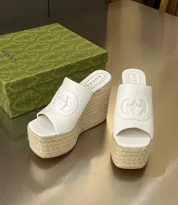 Gucci Shoes for Women wedge sandal with Horsebit White #A48890