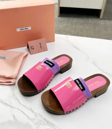 Miu Miu Shoes for women Patent Leather Clogs Pink #A48746